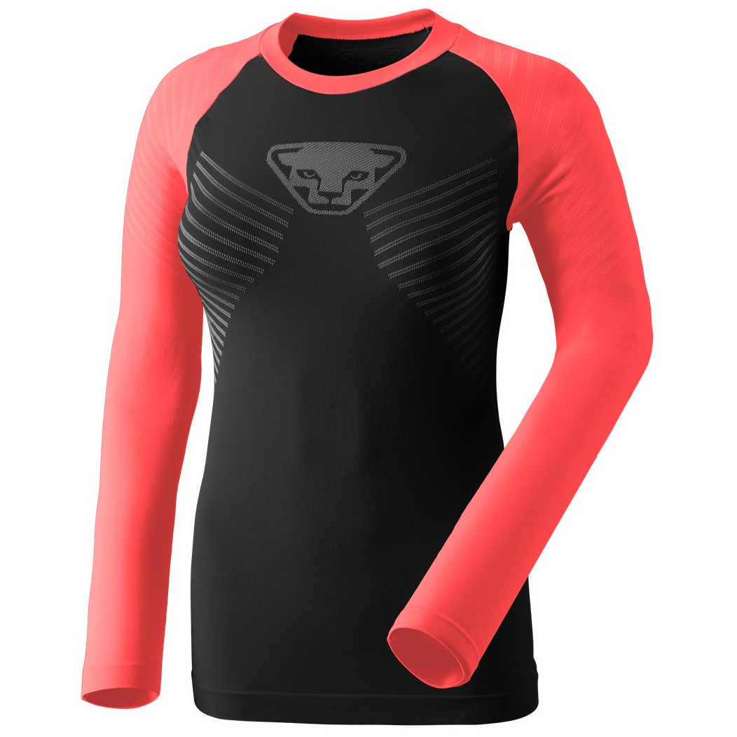 Damska koszulka Dynafit Speed Dryarn W L/S Tee Rozmiar: L / Kolor: czarny/pomarańczowy