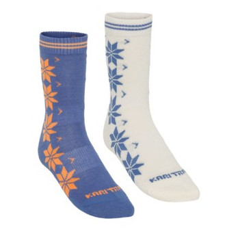 Damskie skarpety Kari Traa Vinst Wool Socks 2Pk Rozmiar skarpet: 36-38 / Kolor: niebieski/biały