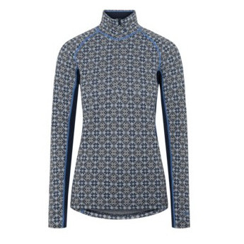 Damska koszulka Kari Traa Rose Light Baselayer Half Zip Rozmiar: S / Kolor: niebieski/jasnoniebieski