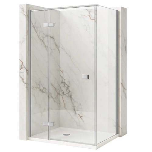 Rea Kwadratowa kabina prysznicowa narożna lewa 90x90 Atlas chrom