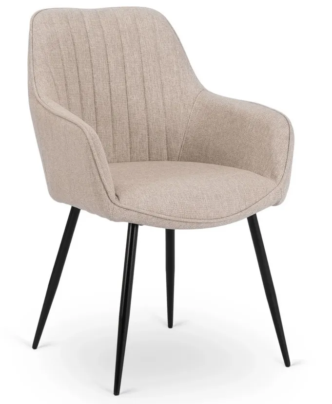 Beżowe krzesło tapicerowane T2-E40