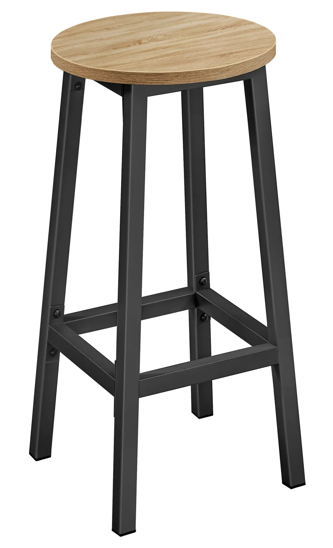 Hoker z podnóżkiem dąb sonoma + czarny L5-G60