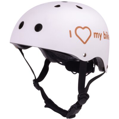 Kask SUN BABY I Love My Bike Biały dla Dzieci z lampką ( M)