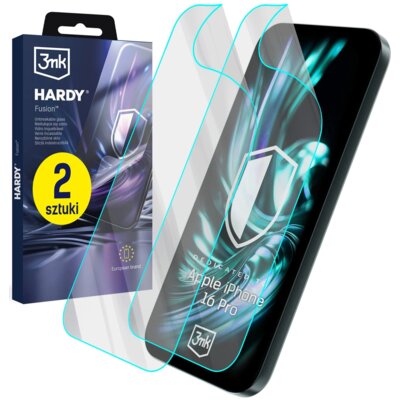 Szkło hybrydowe 3MK Hardy Fusion do Apple iPhone 16 Pro (2 szt.)