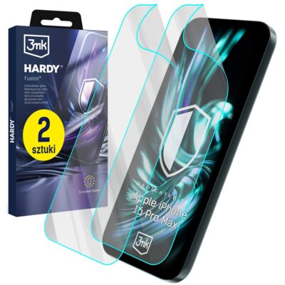 Szkło hybrydowe 3MK Hardy Fusion do Apple iPhone 16 Pro Max (2 szt.)