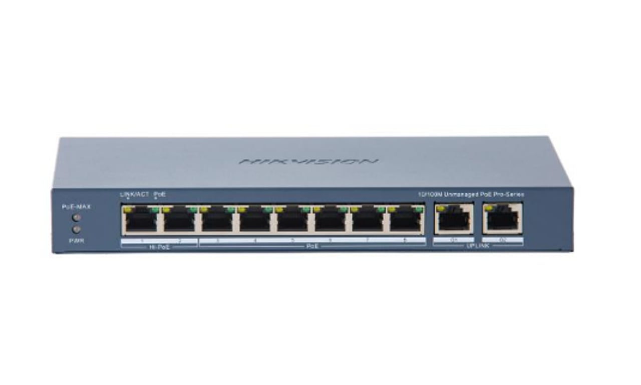 Hikvision DS-3E0310HP-E(C) łącza sieciowe Nie zarządzany Fast Ethernet (10/100) Obsługa PoE Niebieski