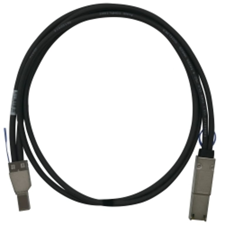 QNAP CAB-SAS05M-8644-8088 kabel SAS 1 m Czarny, Metaliczny