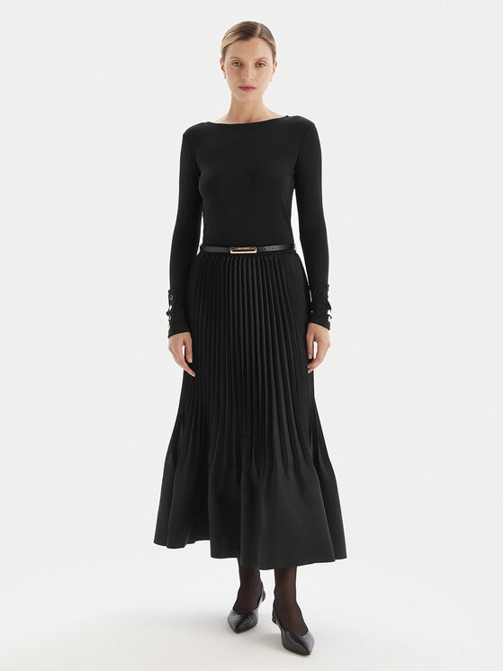 Fracomina Sukienka dzianinowa FS25WD2003W411F9 Czarny Slim Fit