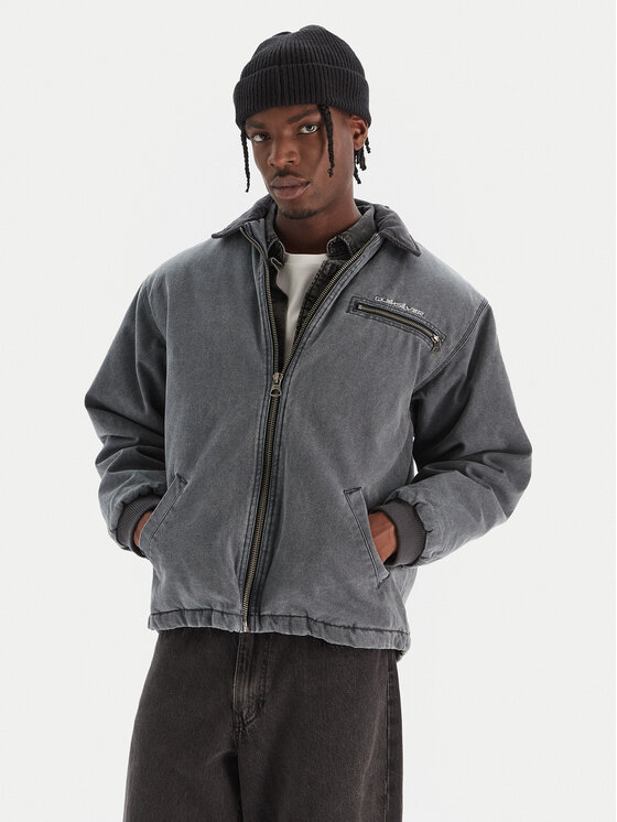 Quiksilver Kurtka jeansowa Shaper Pad Jacket EQYJK04174 Szary Regular Fit