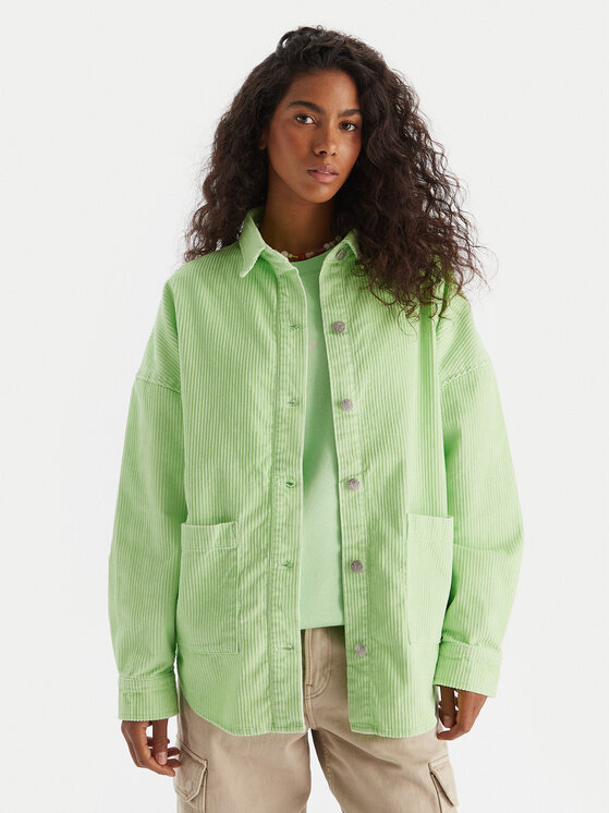 Roxy Koszula Kick Back Washed Cord ERJWT03697 Zielony Regular Fit