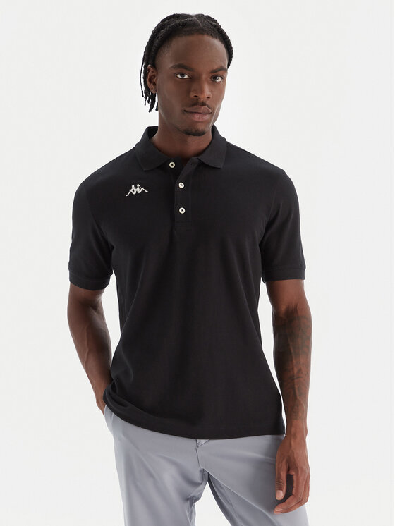 Kappa Polo Logo Sharas Mss 302B3D0 Czarny Regular Fit