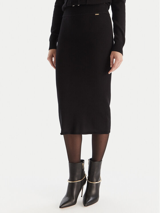 Fracomina Spódnica ołówkowa FR25WG4004K55601 Czarny Slim Fit