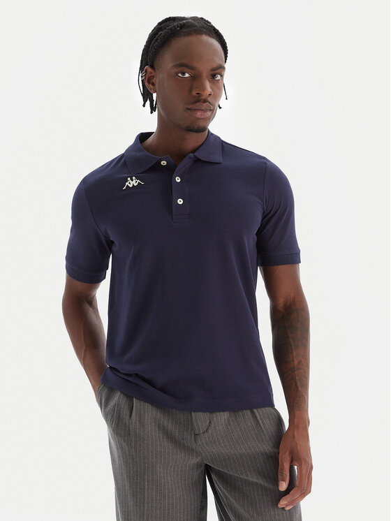 Kappa Polo Logo Sharas Mss 302B3D0 Granatowy Regular Fit