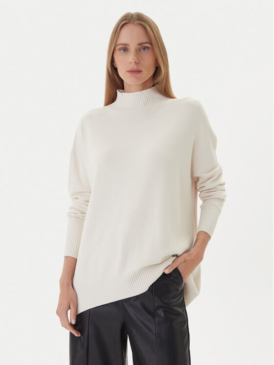 Kontatto Sweter 3M0822C Écru Relaxed Fit