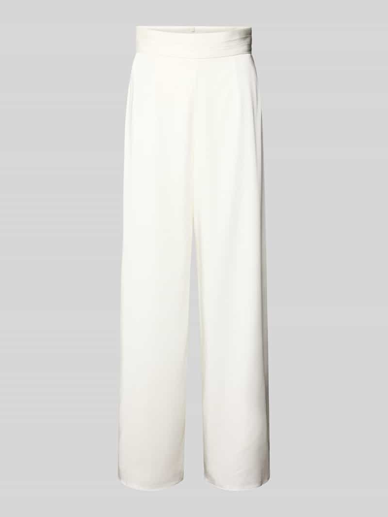 Spodnie materiałowe o kroju wide fit z szerokim pasem