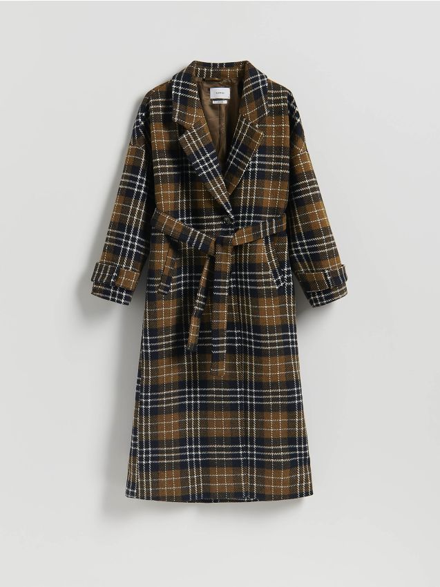 Reserved - Płaszcz z wełną - wielobarwny