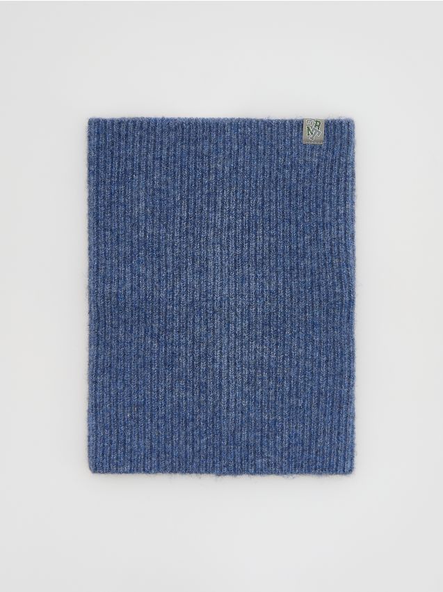 Reserved - Komin z domieszką wełny - granatowy