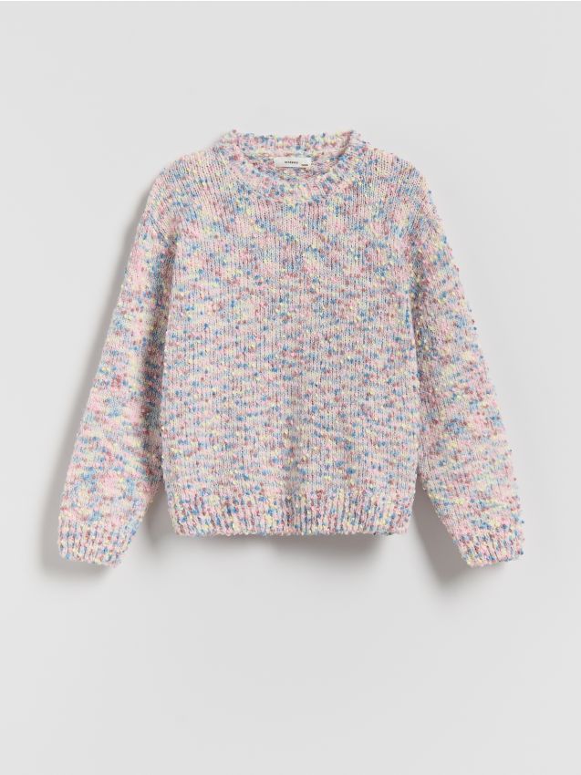 Reserved - Sweter z kolorowym wzorem - wielobarwny