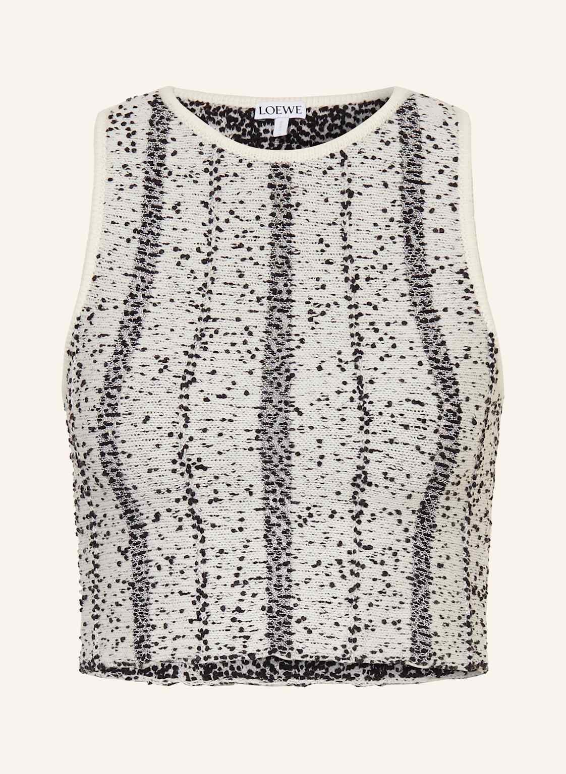 Loewe Krótki Top Z Dzianiny weiss
