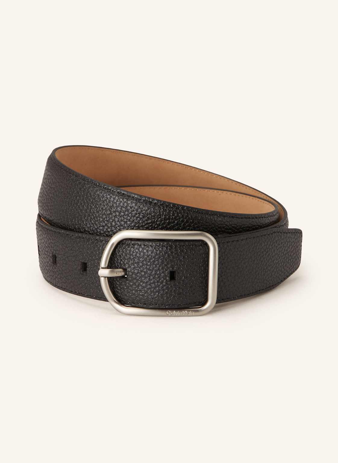 Calvin Klein Pasek Skórzany schwarz