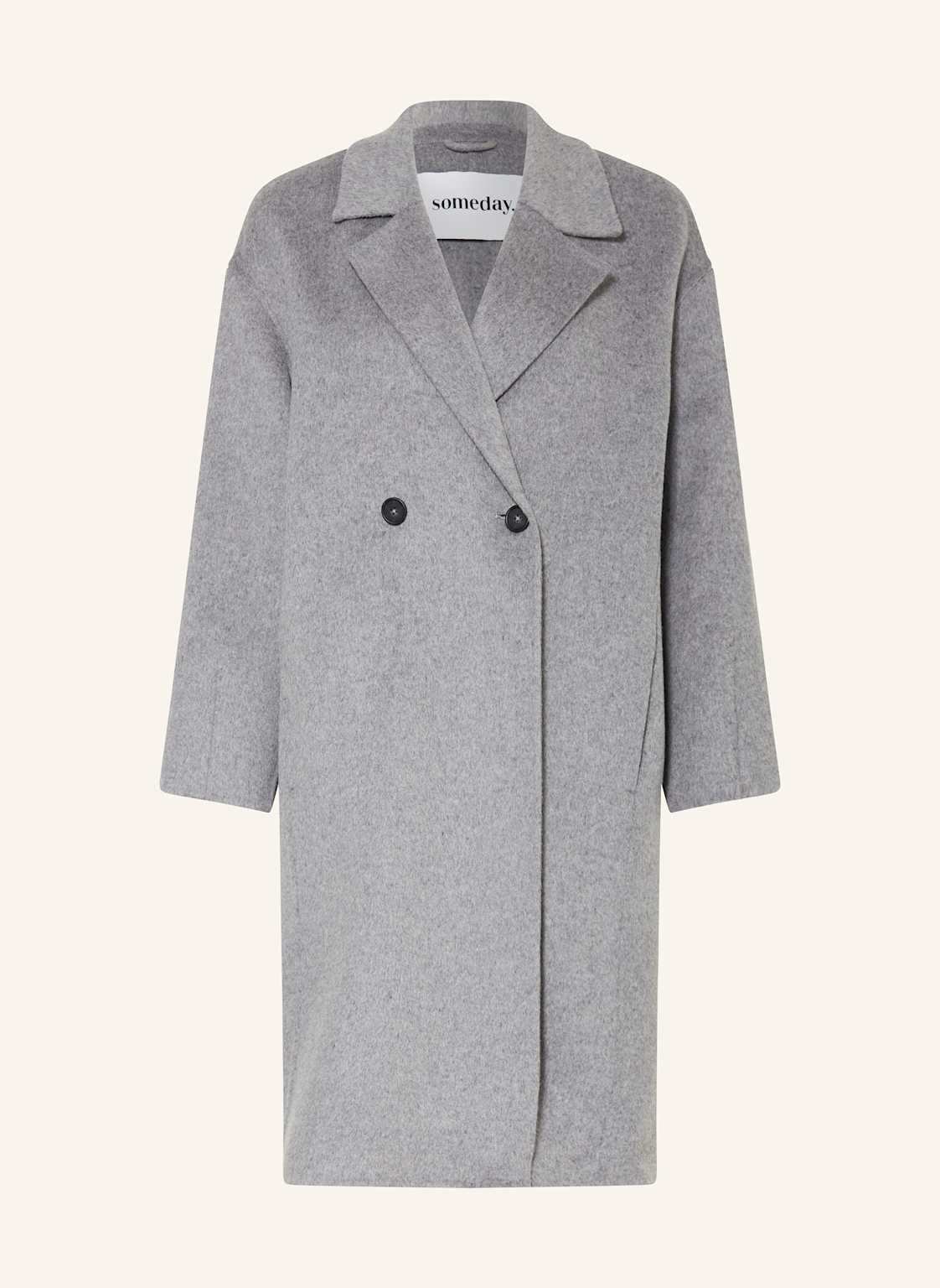 Someday Płaszcz Wełniany Valmera grau