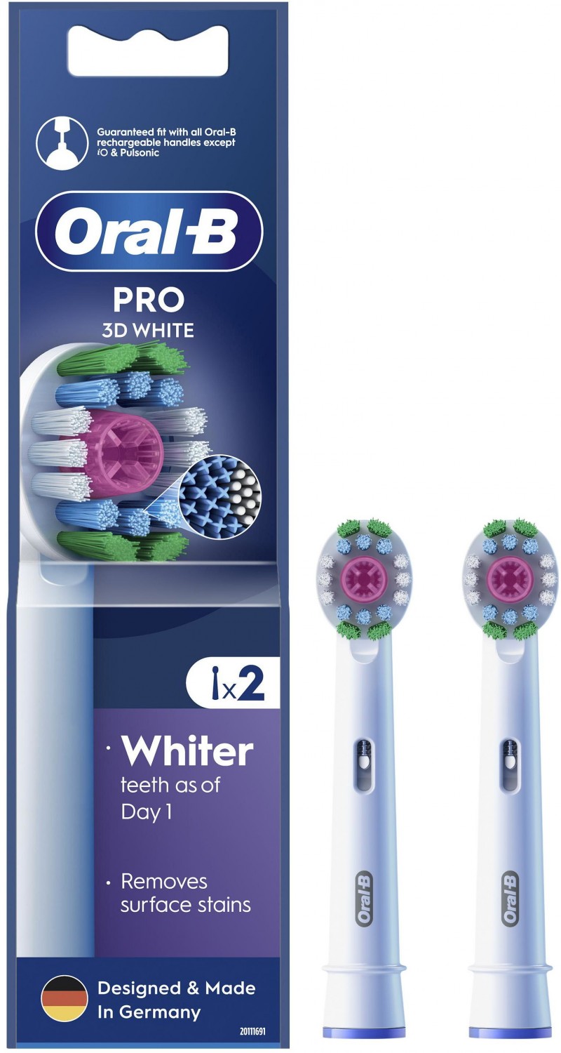 Oral-B Pro 3D White 2 szt. biały