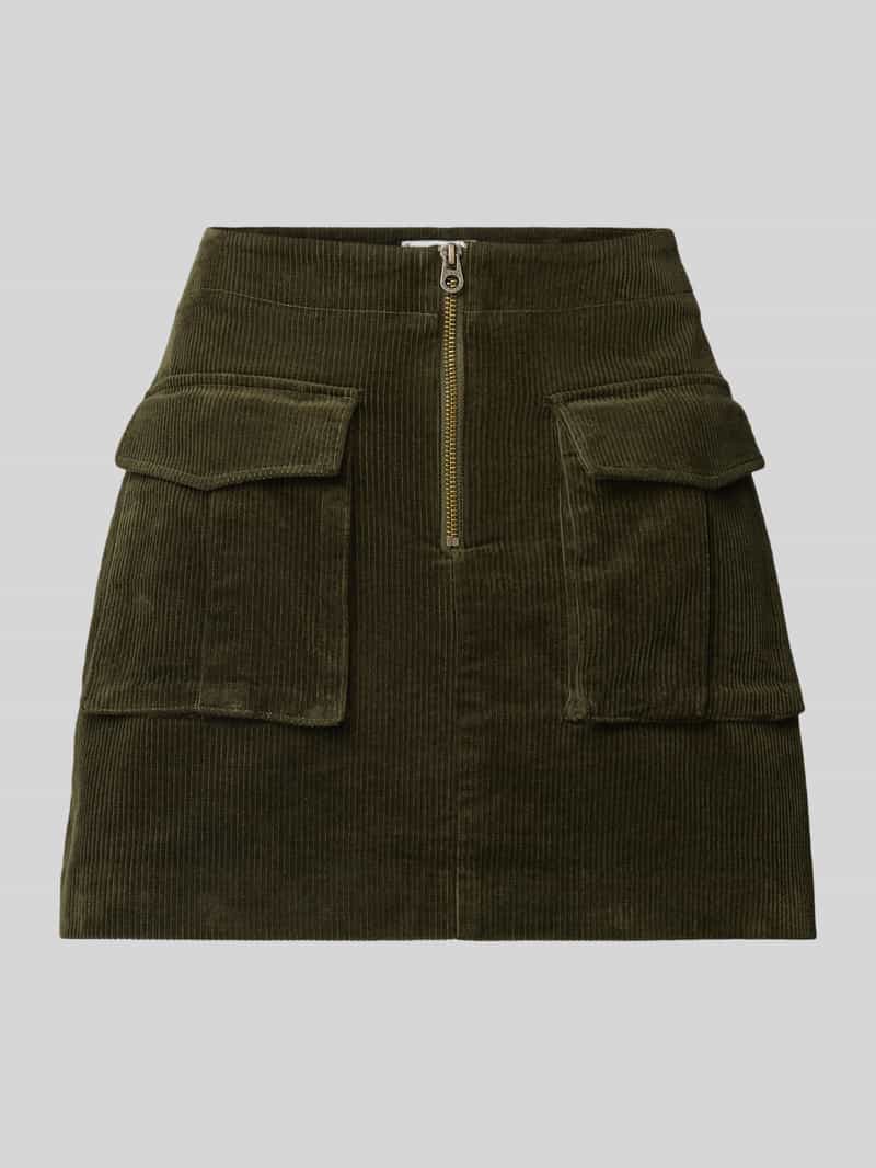 Spódnica mini rozkloszowana z mieszanki bawełny