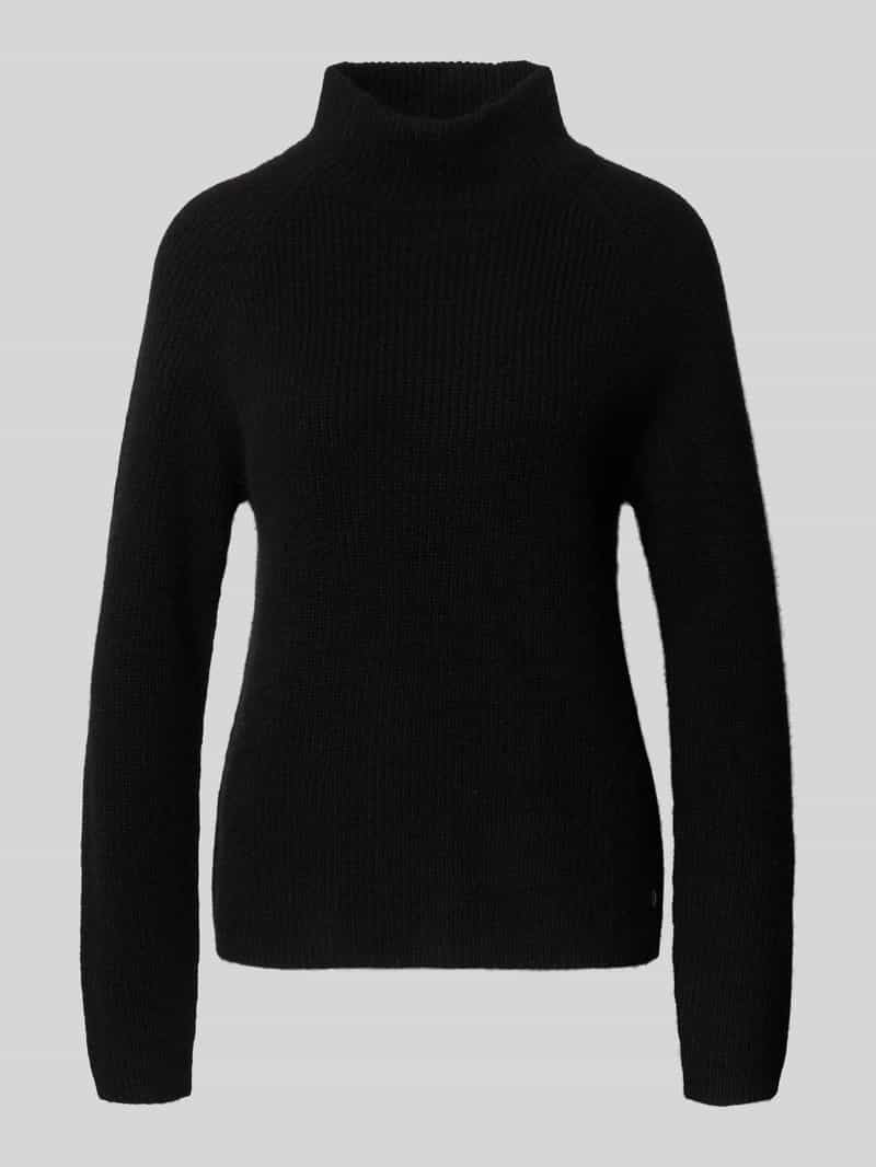 Sweter z dzianiny z kaszmiru ze stójką