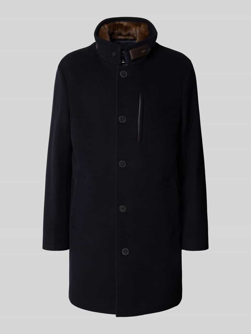 Krótki płaszcz o kroju regular fit z mieszanki bawełny i kaszmiru