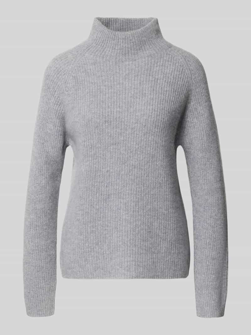 Sweter z dzianiny z kaszmiru ze stójką