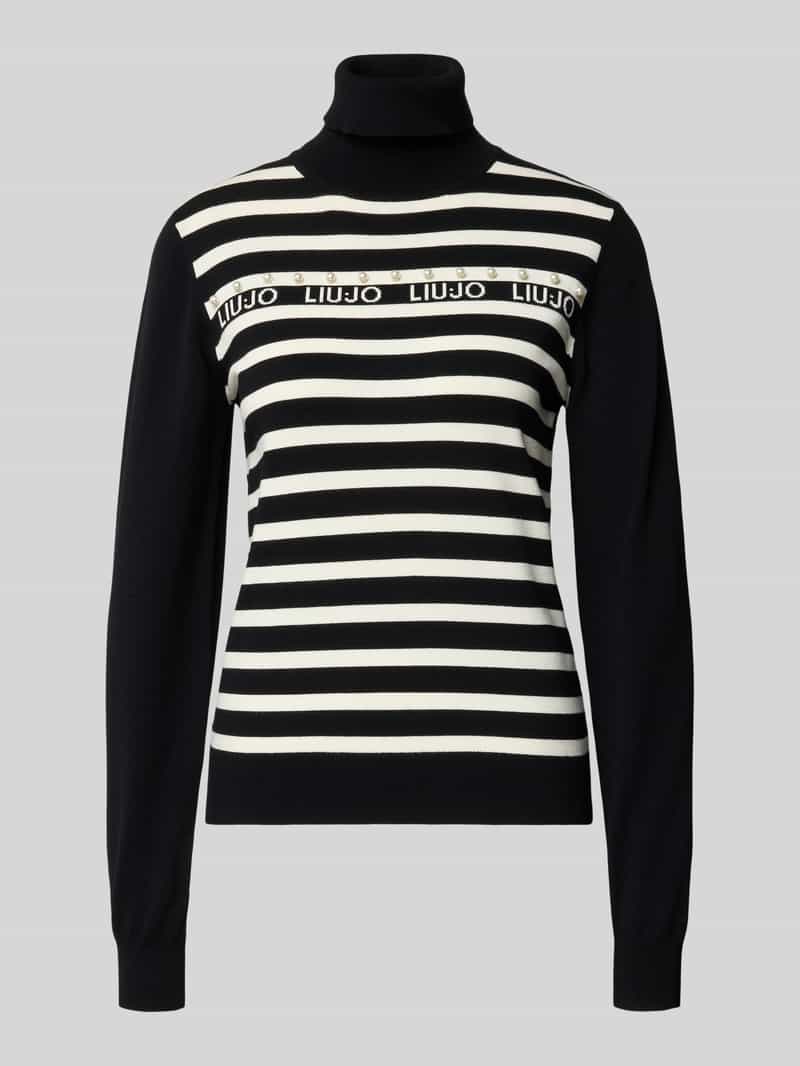 Golf o kroju slim fit z imitacji dzianiny z mieszanki wiskozy