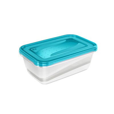 Zestaw 2 prostokątnych pojemników na żywność 3,3 l świeży niebieski fredo fresh keeeper