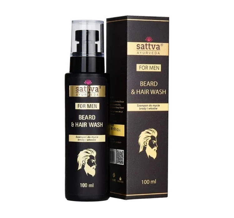 Sattva Ayurveda For Men szampon do mycia brody i włosów 100 ml