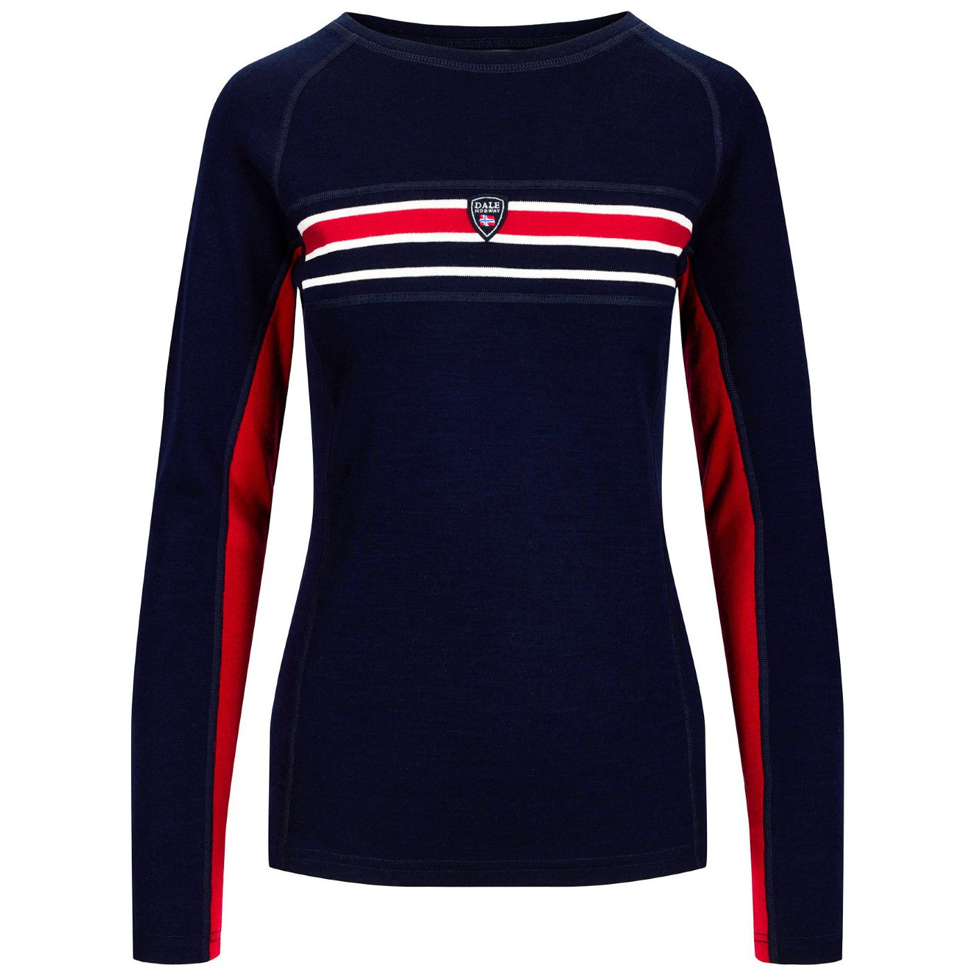 Damska koszulka Dale of Norway Aksla Feminine Baselayer Crew neck Rozmiar: S / Kolor: ciemnoniebieski