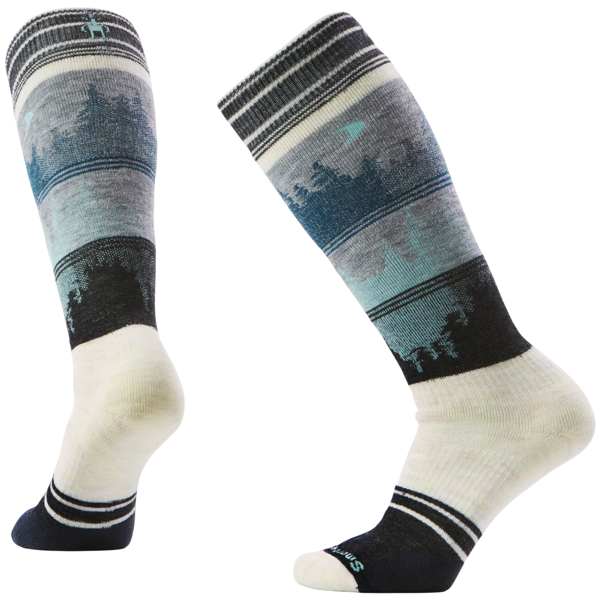 Skarpety narciarskie Smartwool W Snowboard Full Cushion Twilight Rozmiar skarpet: 38-41 / Kolor: czarny/biały