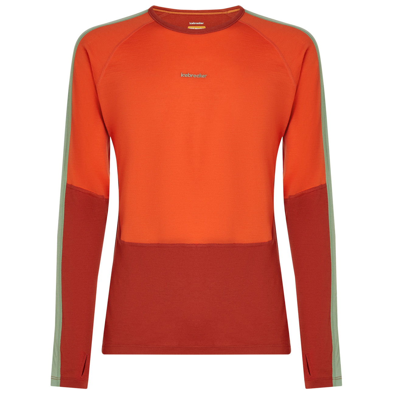 Męska koszulka Icebreaker Men Merino 200 Oasis+ LS Crewe Rozmiar: M / Kolor: pomarańczowy