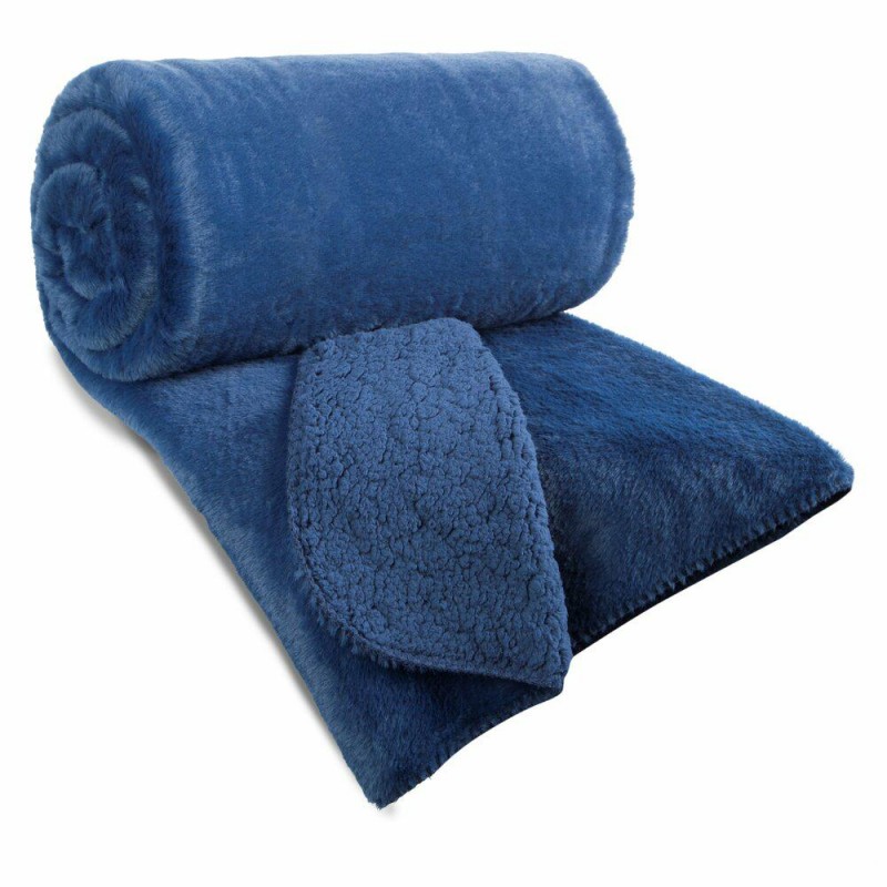 Futrzana narzuta NINA 220x240 cm granat