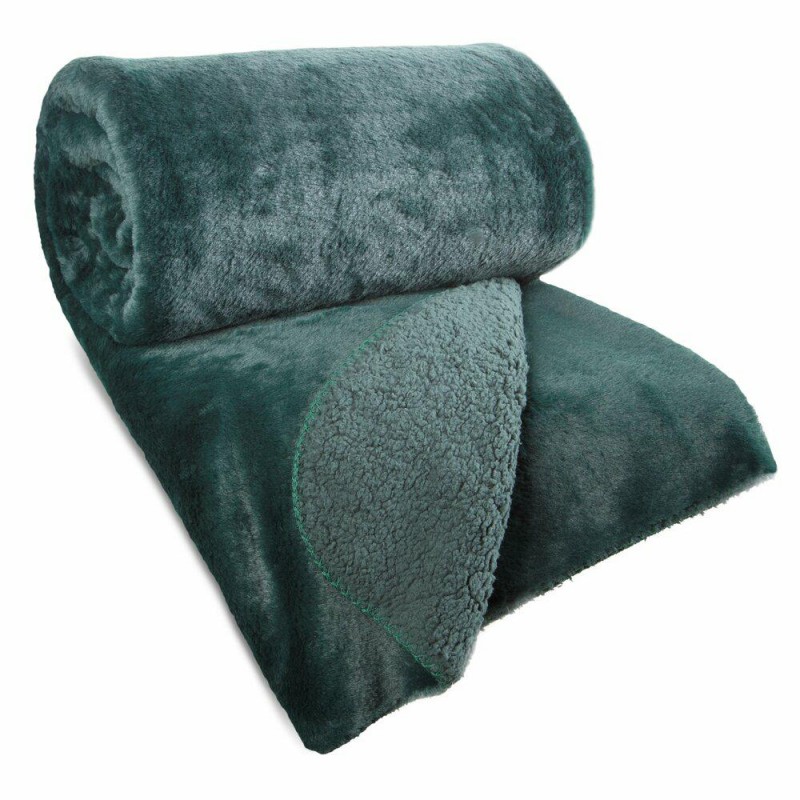 Futrzana narzuta NINA 220x240 cm zielona