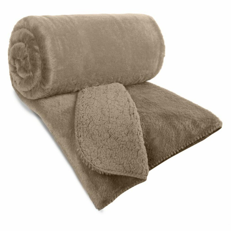 Futrzana narzuta NINA 170x210 cm beż