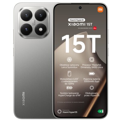 Xiaomi 15T 5G 12/512GB Szary