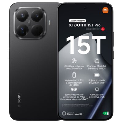 Xiaomi 15T Pro 5G 12/512GB Czarny