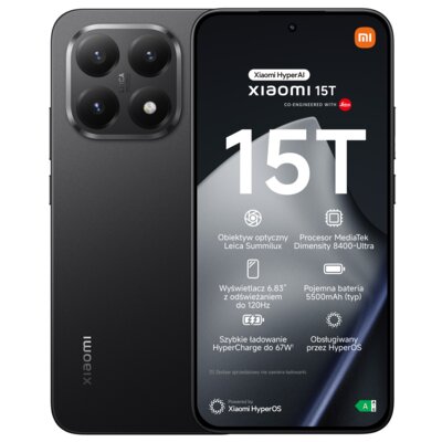 Xiaomi 15T 5G 12/512GB Czarny