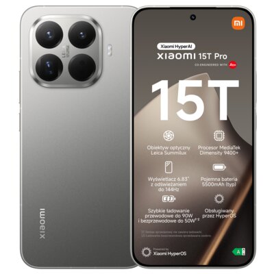 Xiaomi 15T Pro 5G 12/1TB Szary