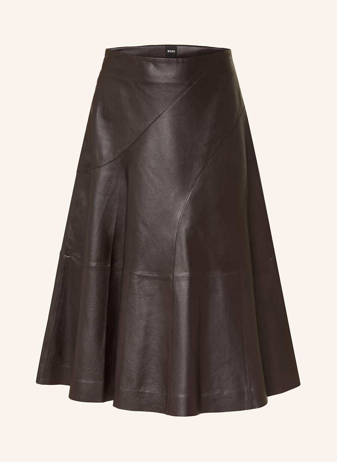Boss Spódnica Skórzana Sevani rot