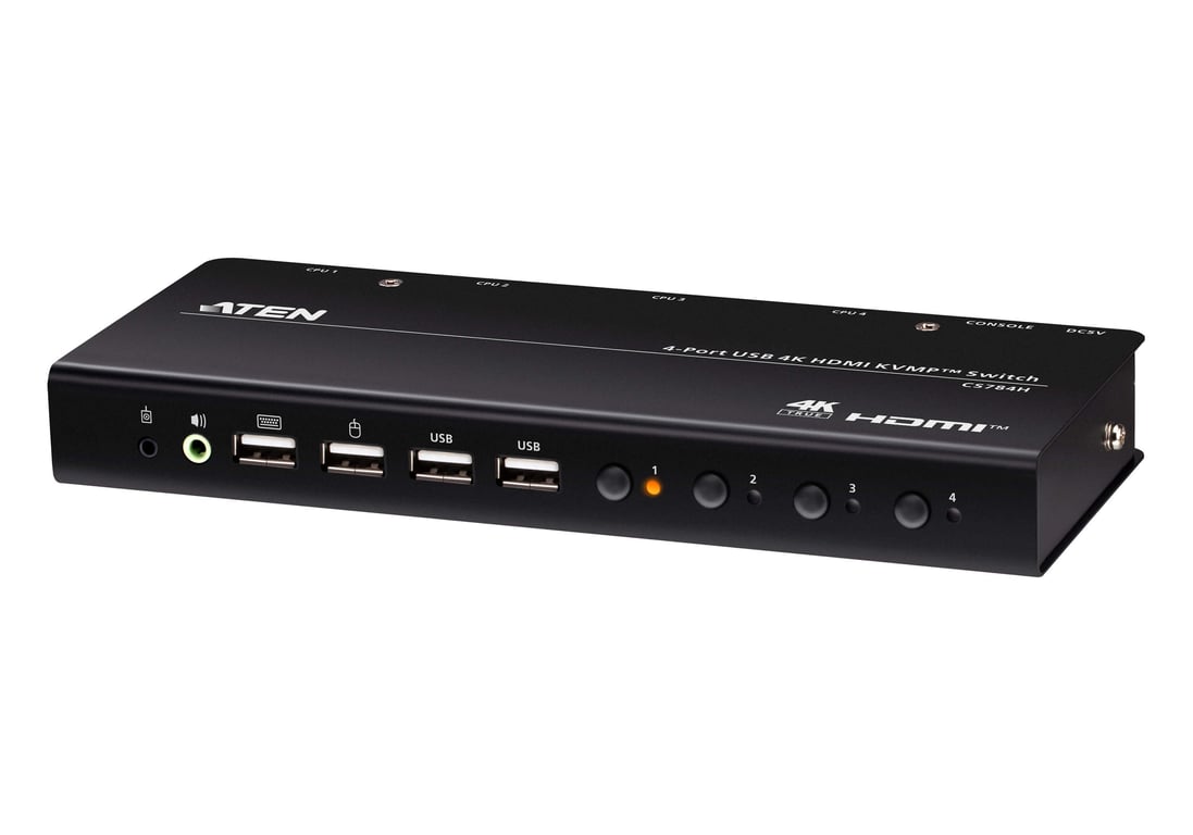 ATEN CS784H przełącznik KVM Czarny CS784H-AT-G