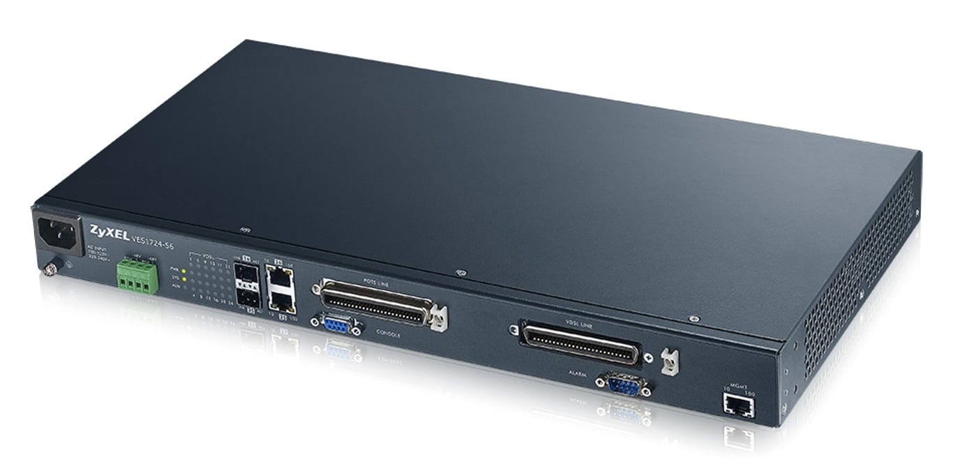 Zyxel VES1724-56B2-EU01V1F łącza sieciowe Zarządzany 1U Czarny