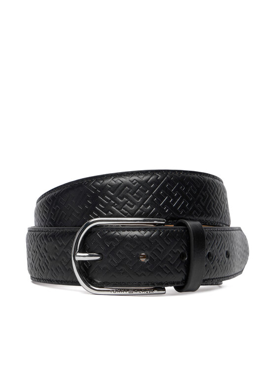 Tommy Hilfiger Pasek Męski Business Lux 3.5 AM0AM13761 Czarny