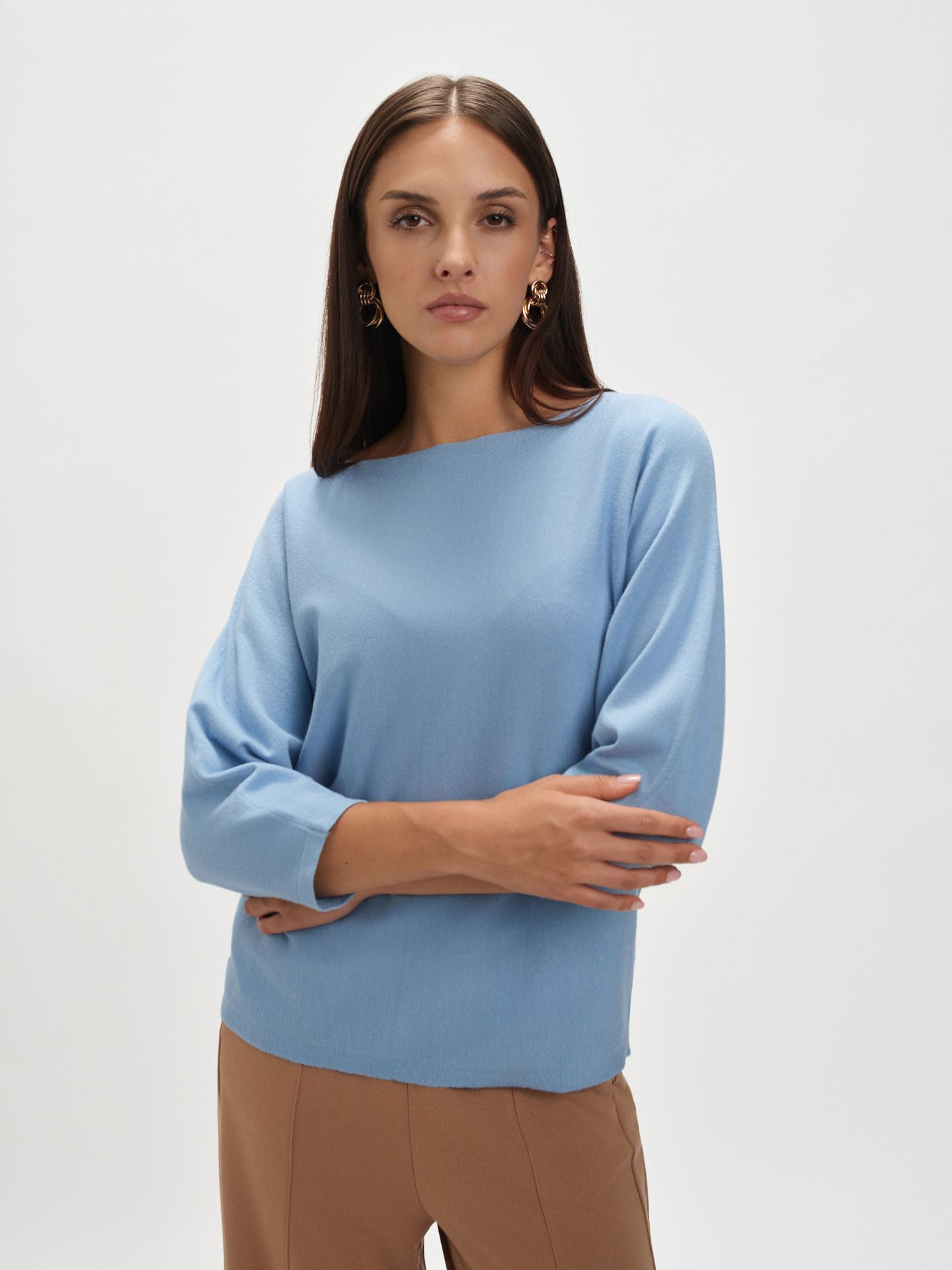 Klasyczny błękitny sweter