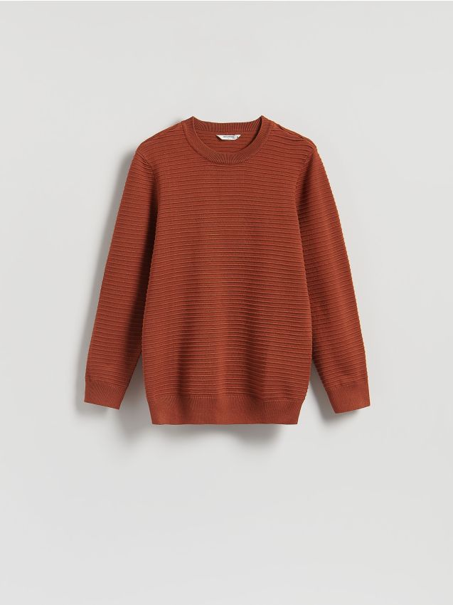 Reserved - Sweter z wiskozą - miedziany