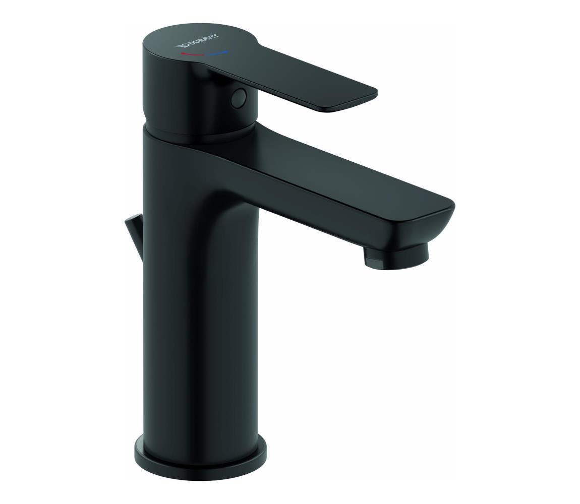 Duravit DC1023001046 - bateria umywalkowa z zestawem odpływowym D-CODE czarny mat